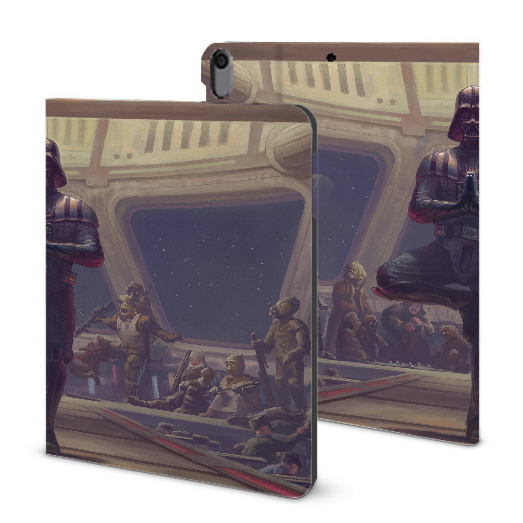 （画像用） スター・ウォーズ Star Wars IPad ケース ブック型 PUレザー TPU 耐衝撃 軽量 薄型 ペン収納なし 全面保護 IPad 各モデル対応